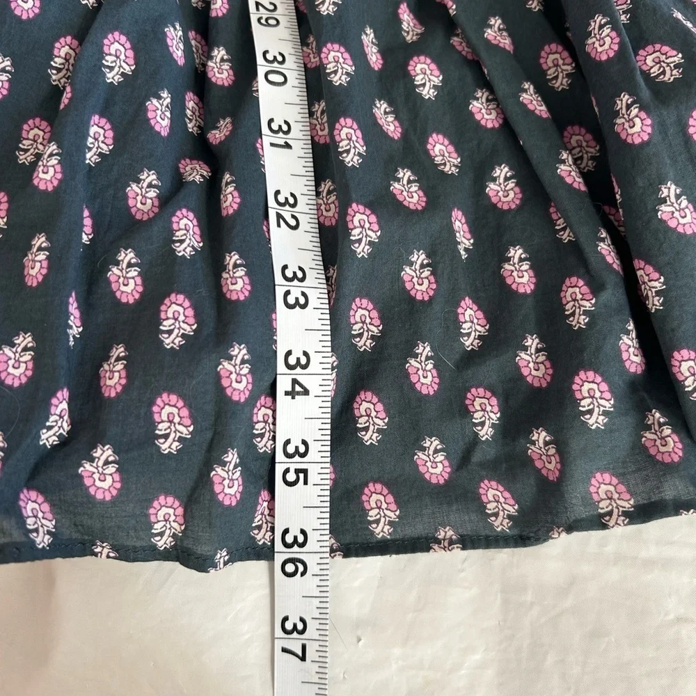 J CREW BEACHWEAR Organic Cotton A-line Floral Tiered Beach Dress Best Buds S